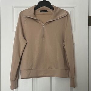 Women’s Tan quarter zip Sweater